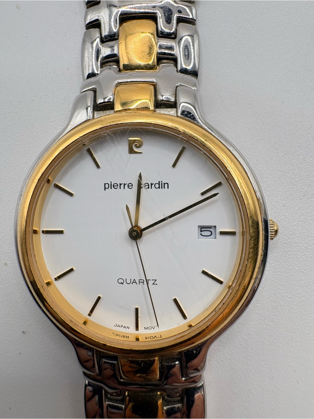 Pierre Cardin Two-Tone Gold and Silver Dress Watch 
NEW BATTERIES.